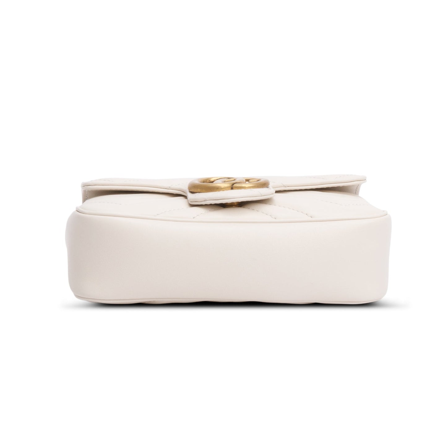 Gucci White GG Marmont Matelasse Leather Mini Shoulder Bag