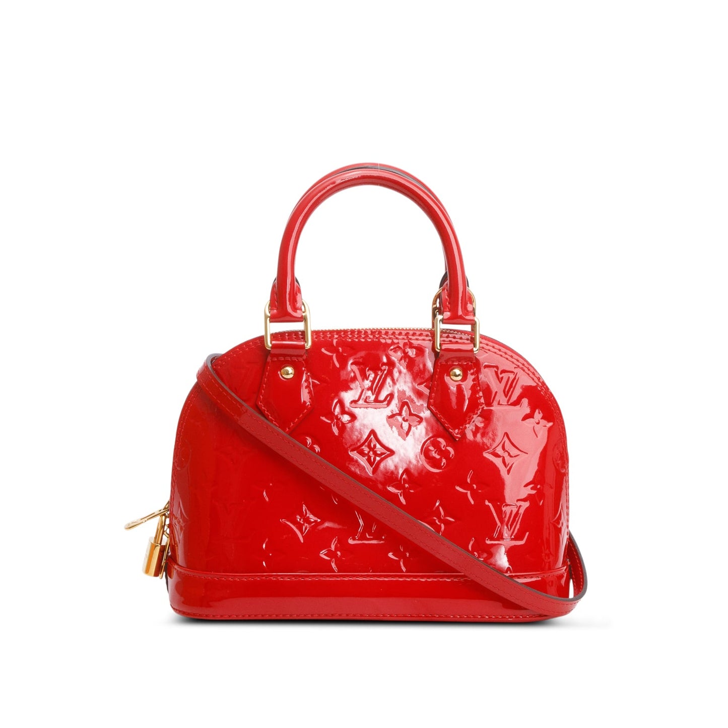 Louis Vuitton Red Monogram Vernis Leather Alma BB