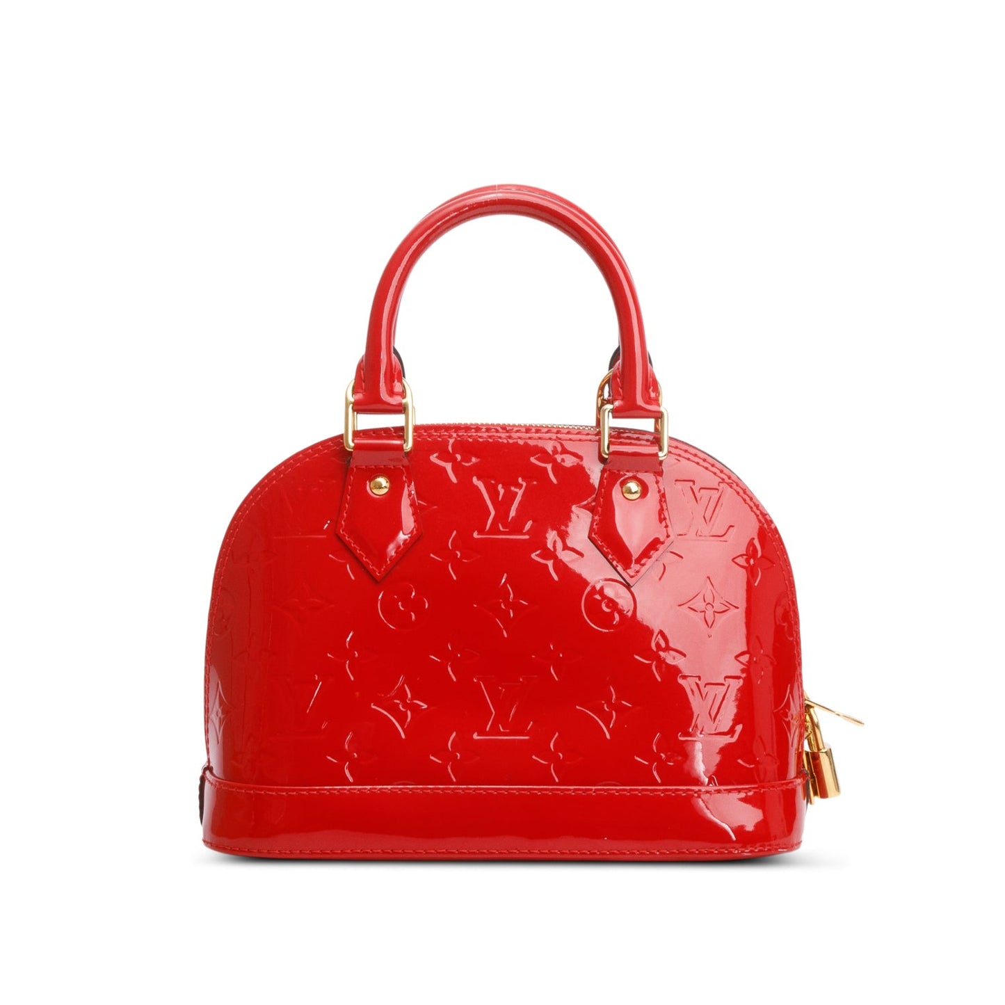 Louis Vuitton Red Monogram Vernis Leather Alma BB