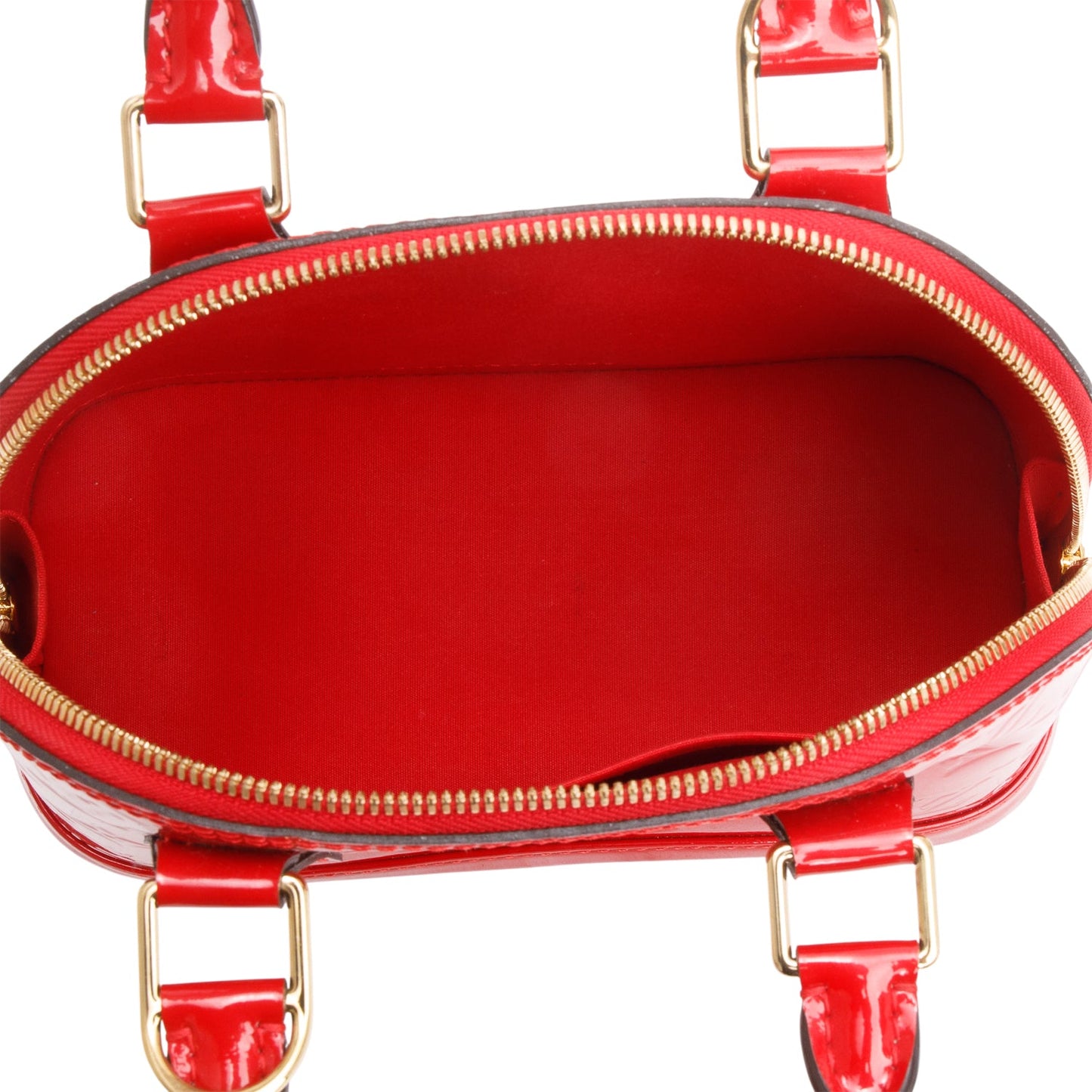 Louis Vuitton Red Monogram Vernis Leather Alma BB