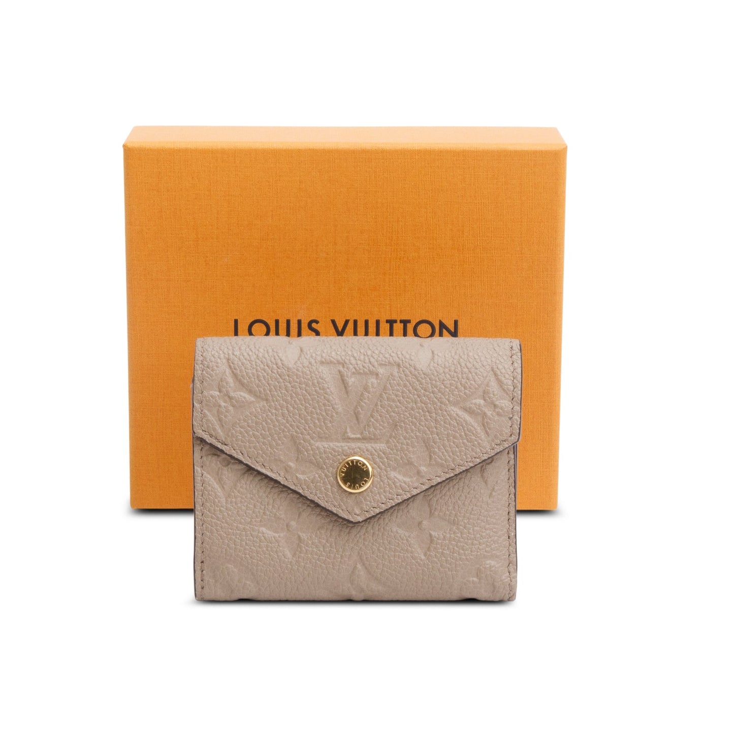 Louis Vuitton 2022 Taupe Monogram Empreinte Leather Victorine Wallet