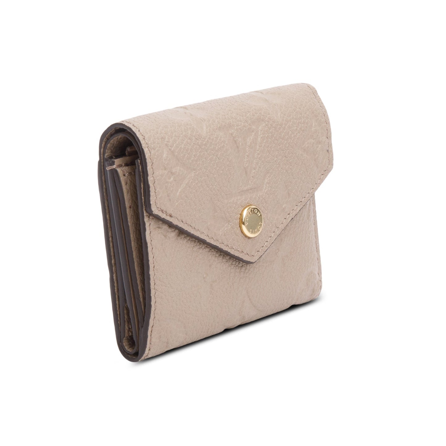 Louis Vuitton 2022 Taupe Monogram Empreinte Leather Victorine Wallet