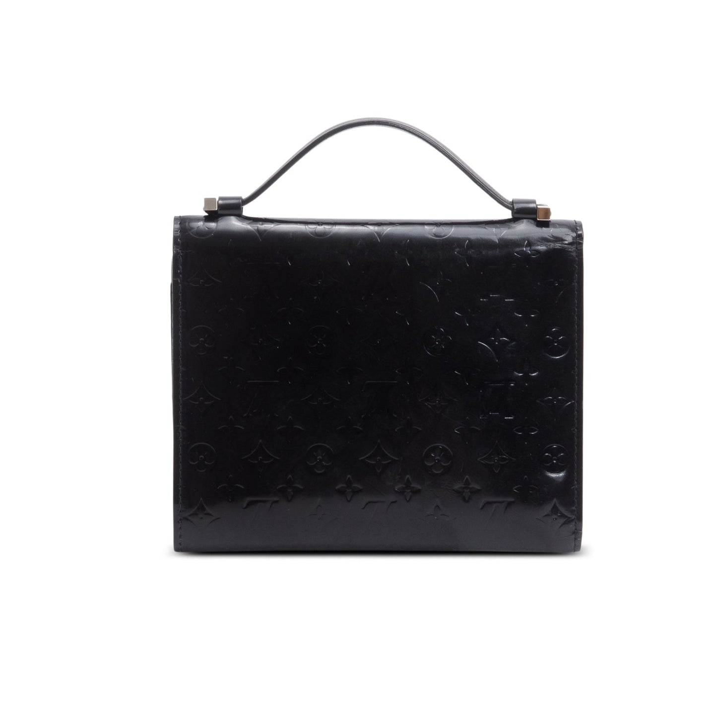 Louis Vuitton Black Monogram Vernice Glace Leather Anouchka Pochette