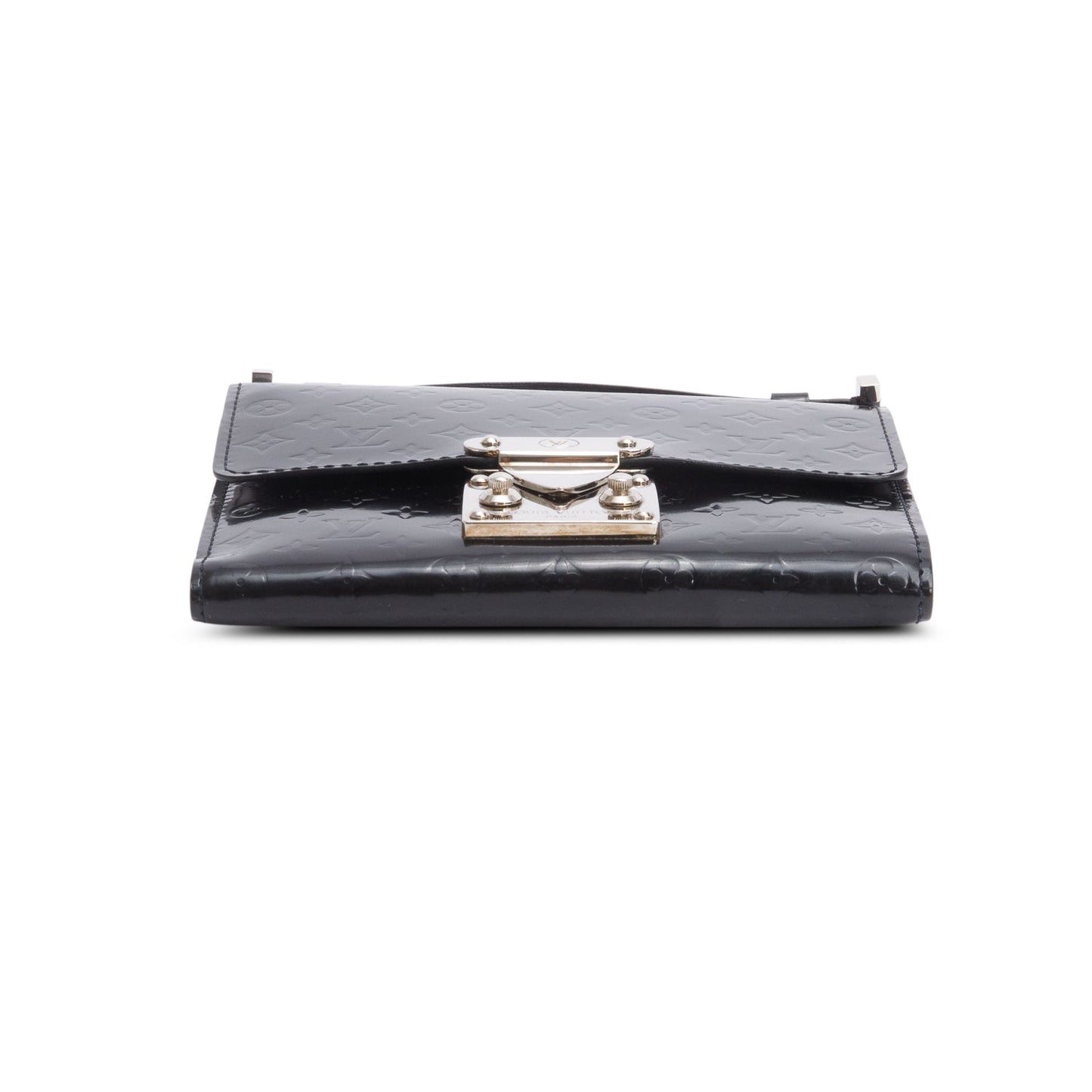 Louis Vuitton Black Monogram Vernice Glace Leather Anouchka Pochette