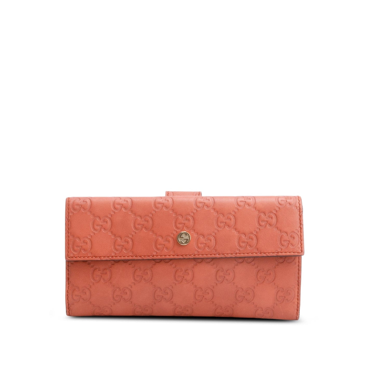 Gucci Red Guccissima GG Signature Leather Continental Wallet