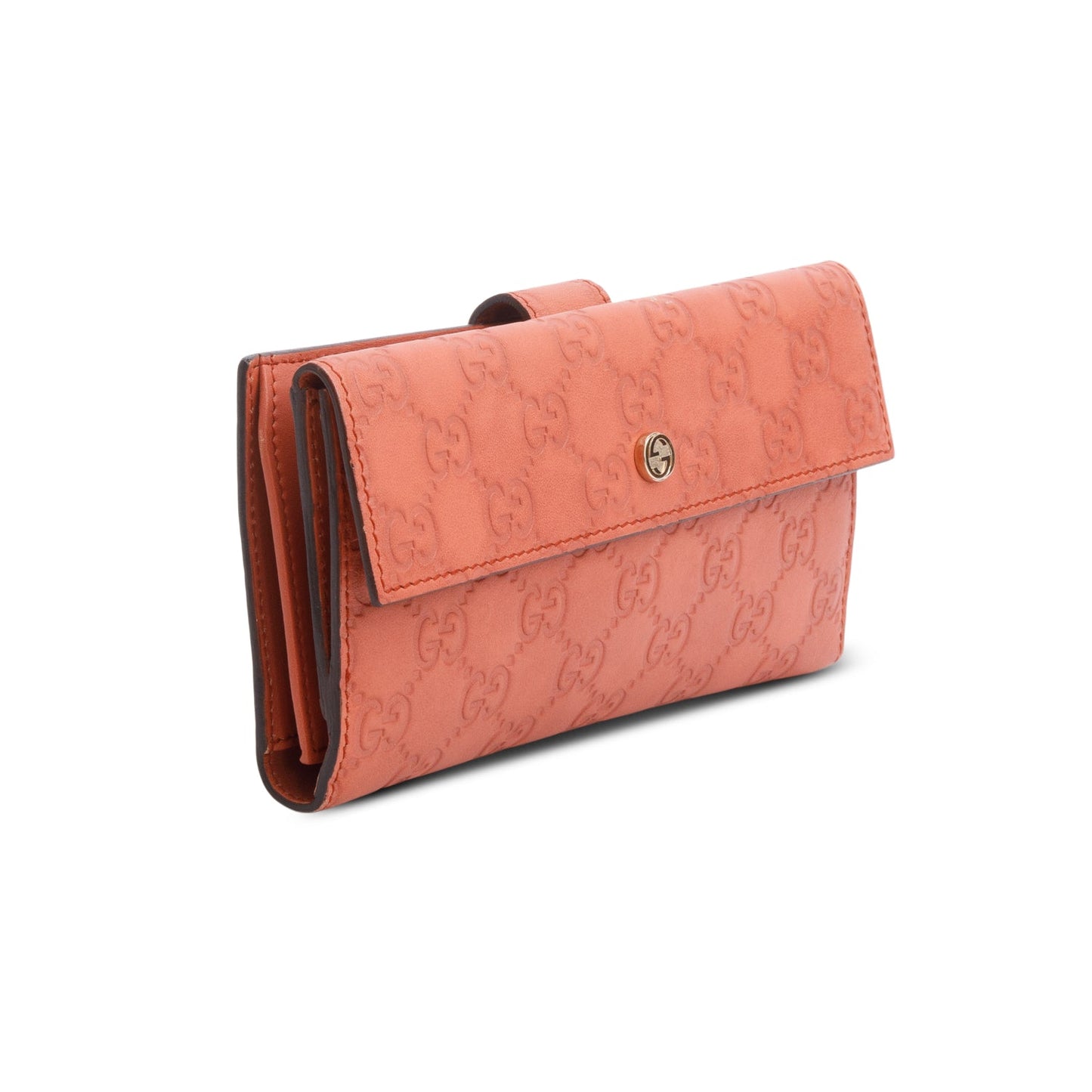 Gucci Red Guccissima GG Signature Leather Continental Wallet