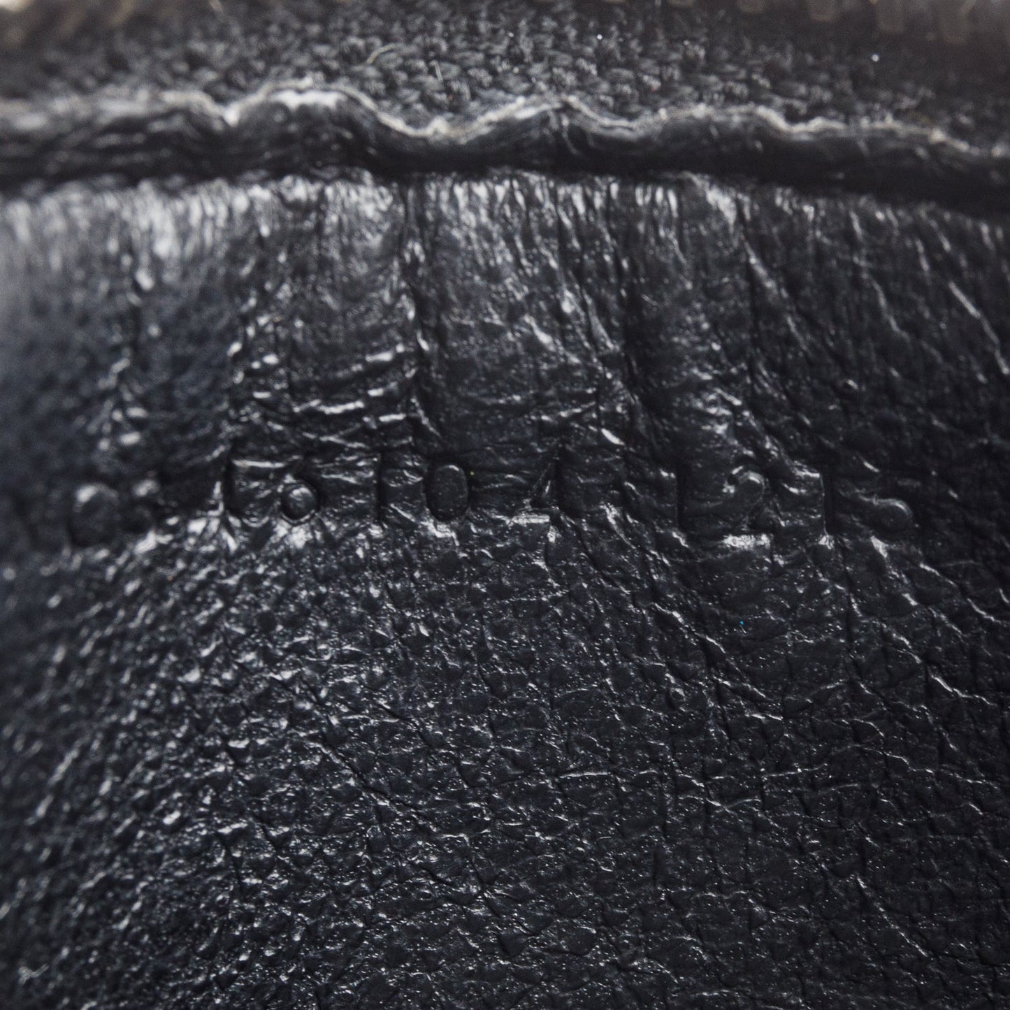 Saint Laurent Black Grain de Poudre Paris Fragments Zipped Card Case