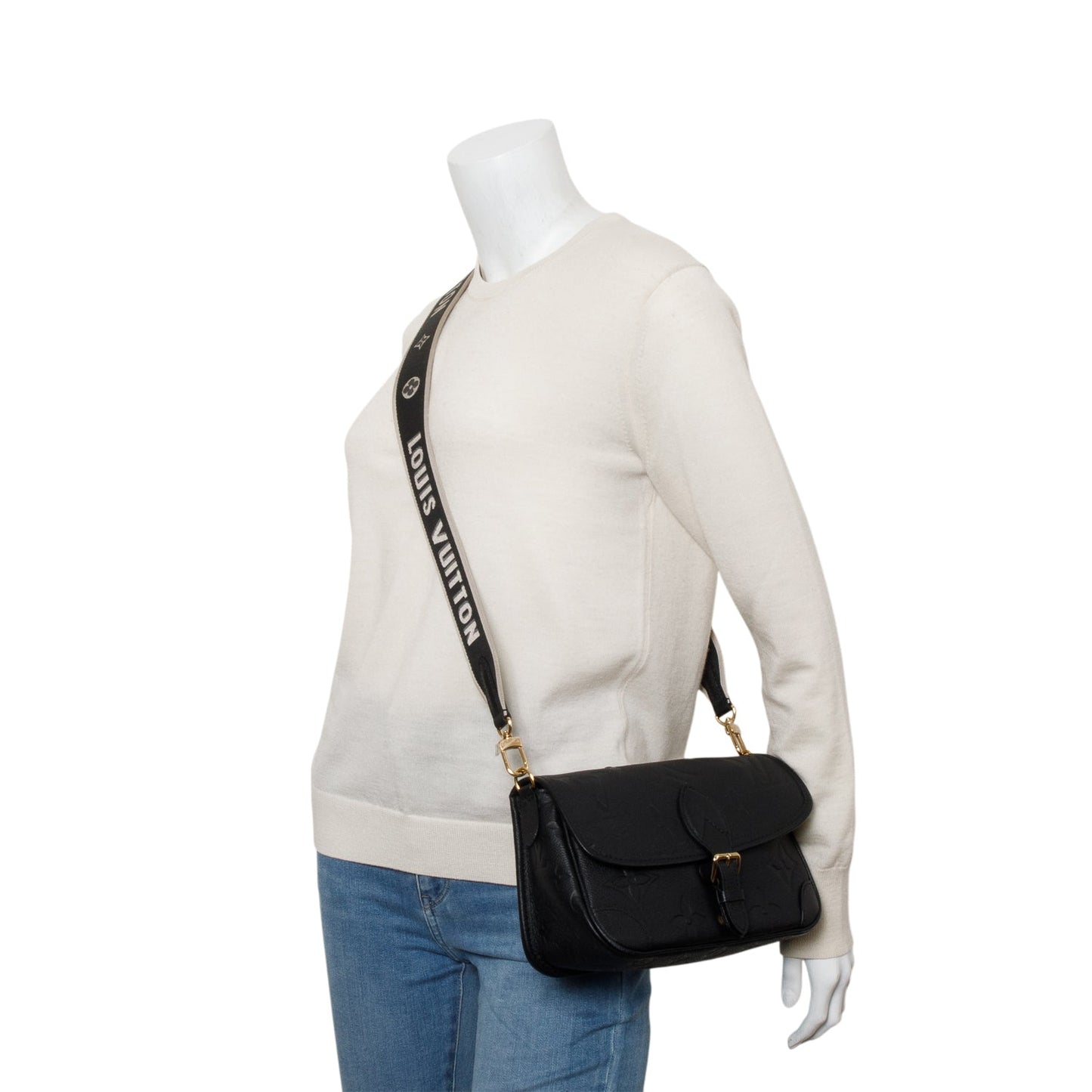 Louis Vuitton 2025 Black Monogram Empreinte Diane