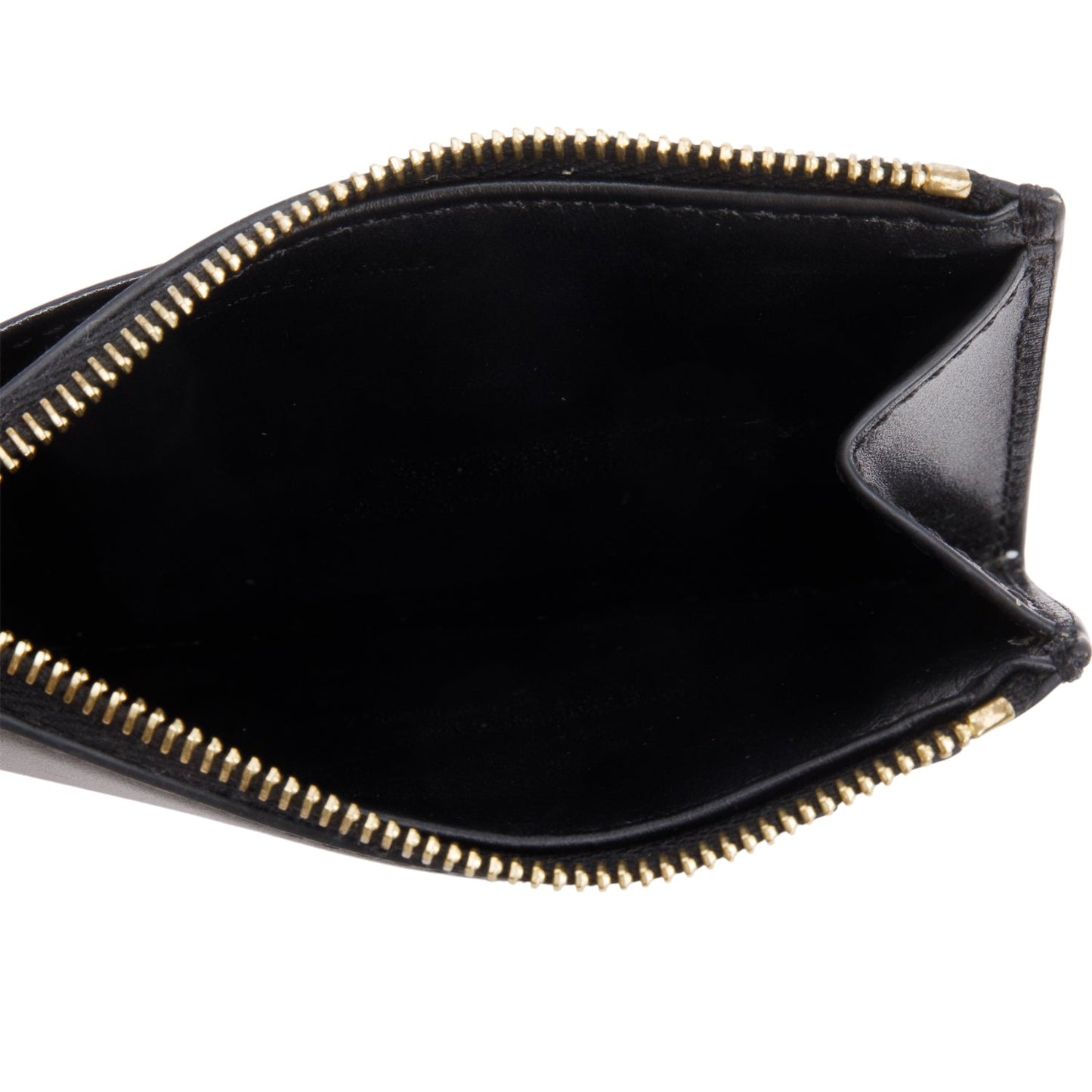 Celine 2023 Black Smooth Lambskin Triomphe Zipped Card Holder