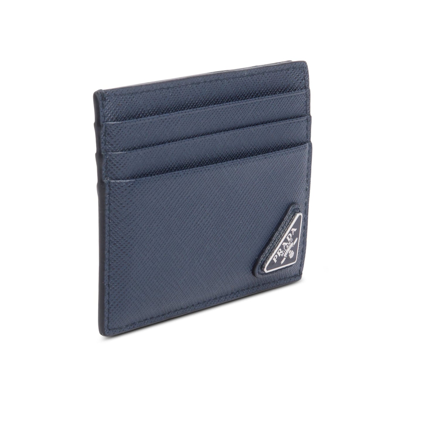 Prada Blue Saffiano Leather Card Holder