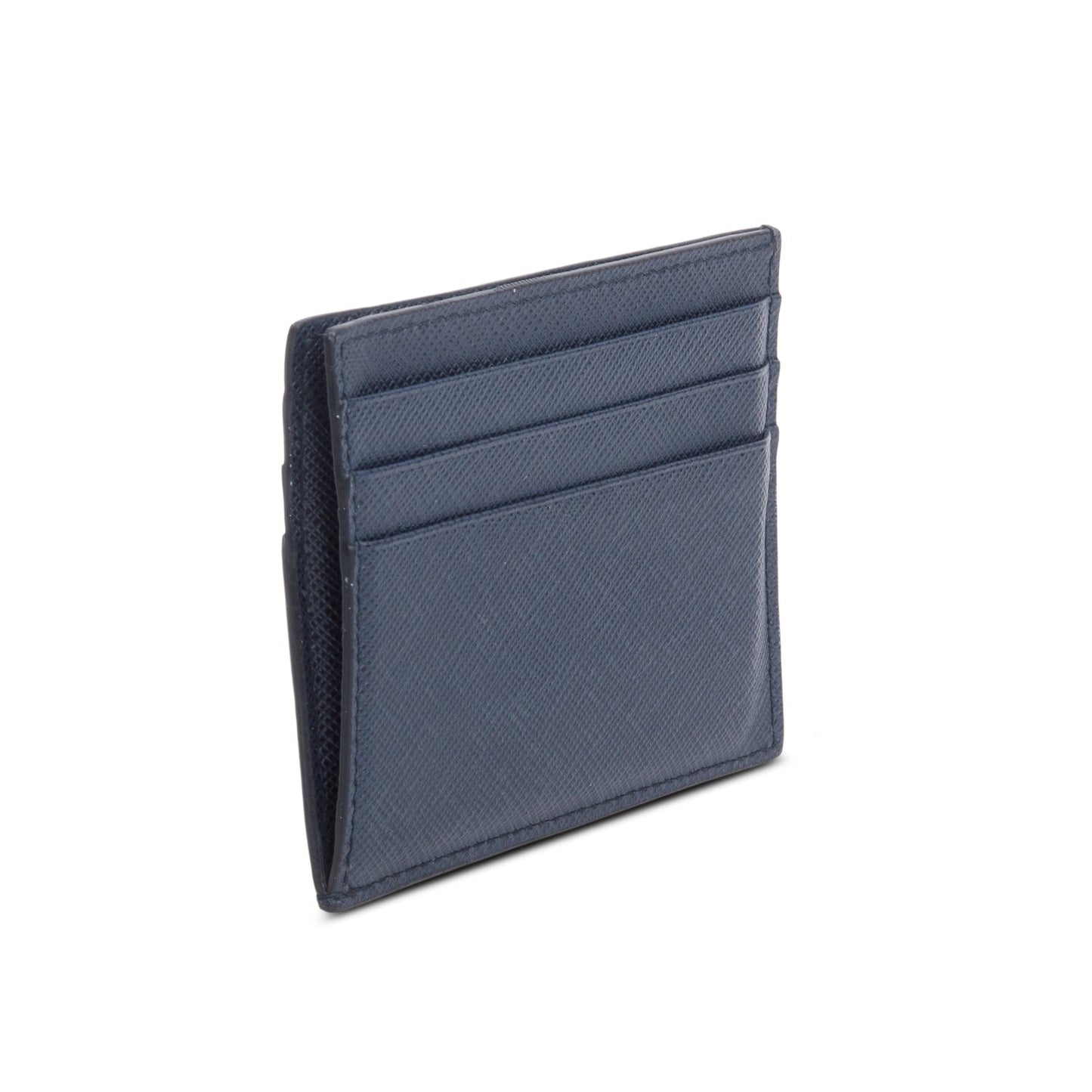 Prada Blue Saffiano Leather Card Holder