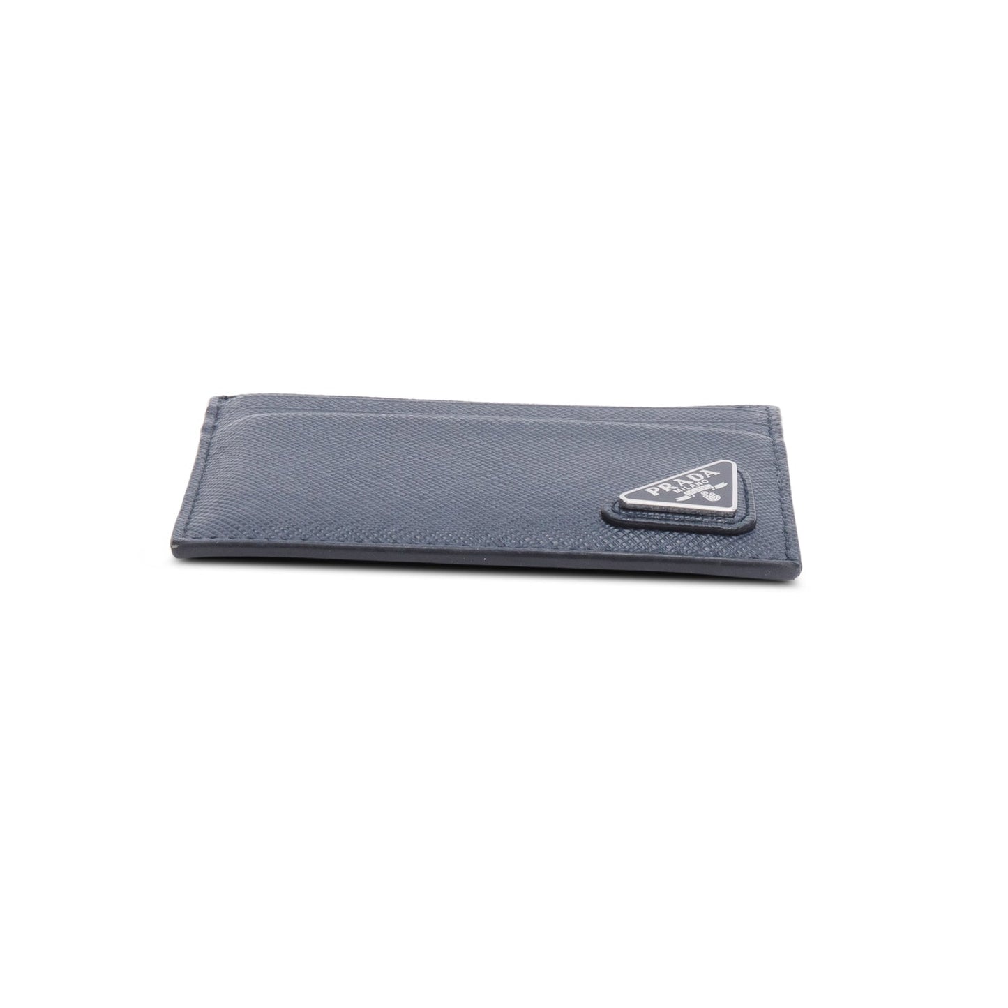Prada Blue Saffiano Leather Card Holder