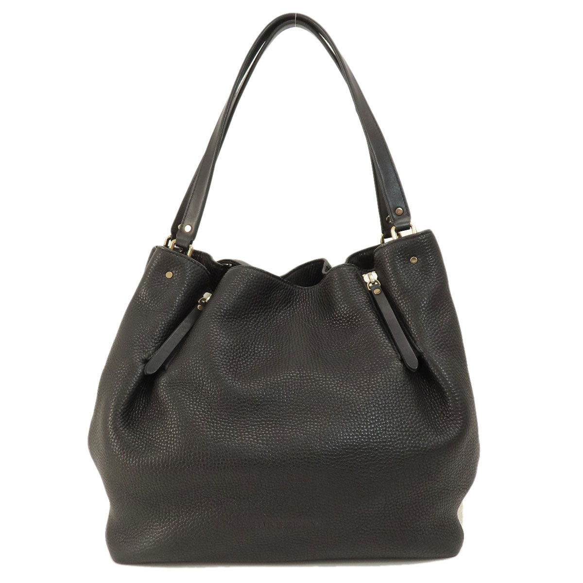 BURBERRY Tote Bag leather black logo
