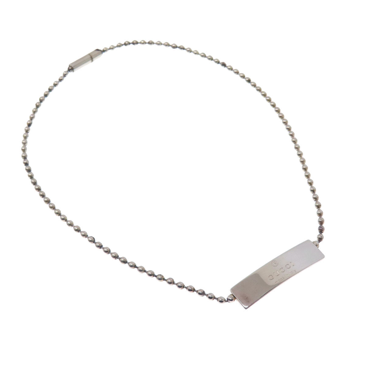 GUCCI bracelet SV Silver Ball Chain logo