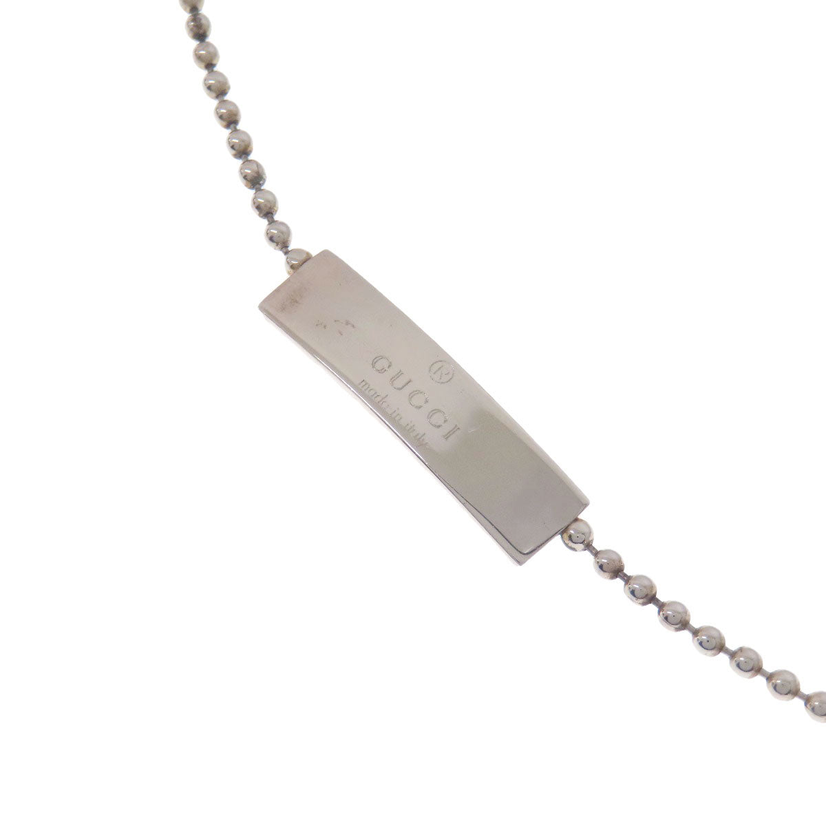 GUCCI bracelet SV Silver Ball Chain logo