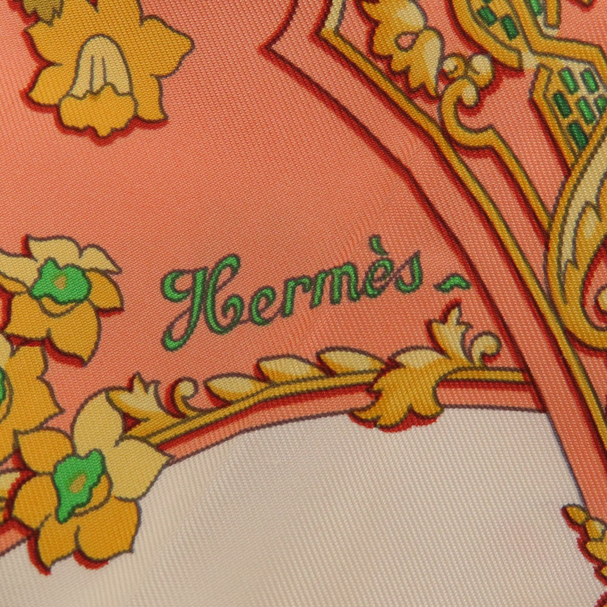 HERMES scarf silk Orange Carre90 LES PETITS PRINCES The Little Princes Women