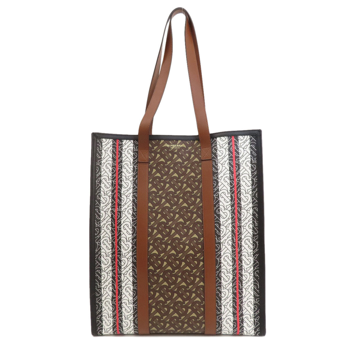 BURBERRY Tote Bag PVC Brown B logo