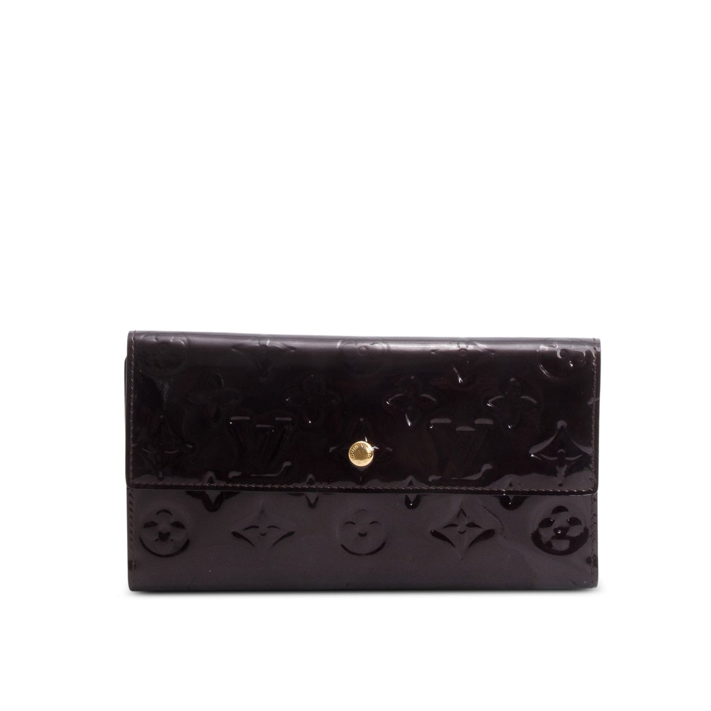 Louis Vuitton Burgundy Monogram Vernis Sarah Wallet