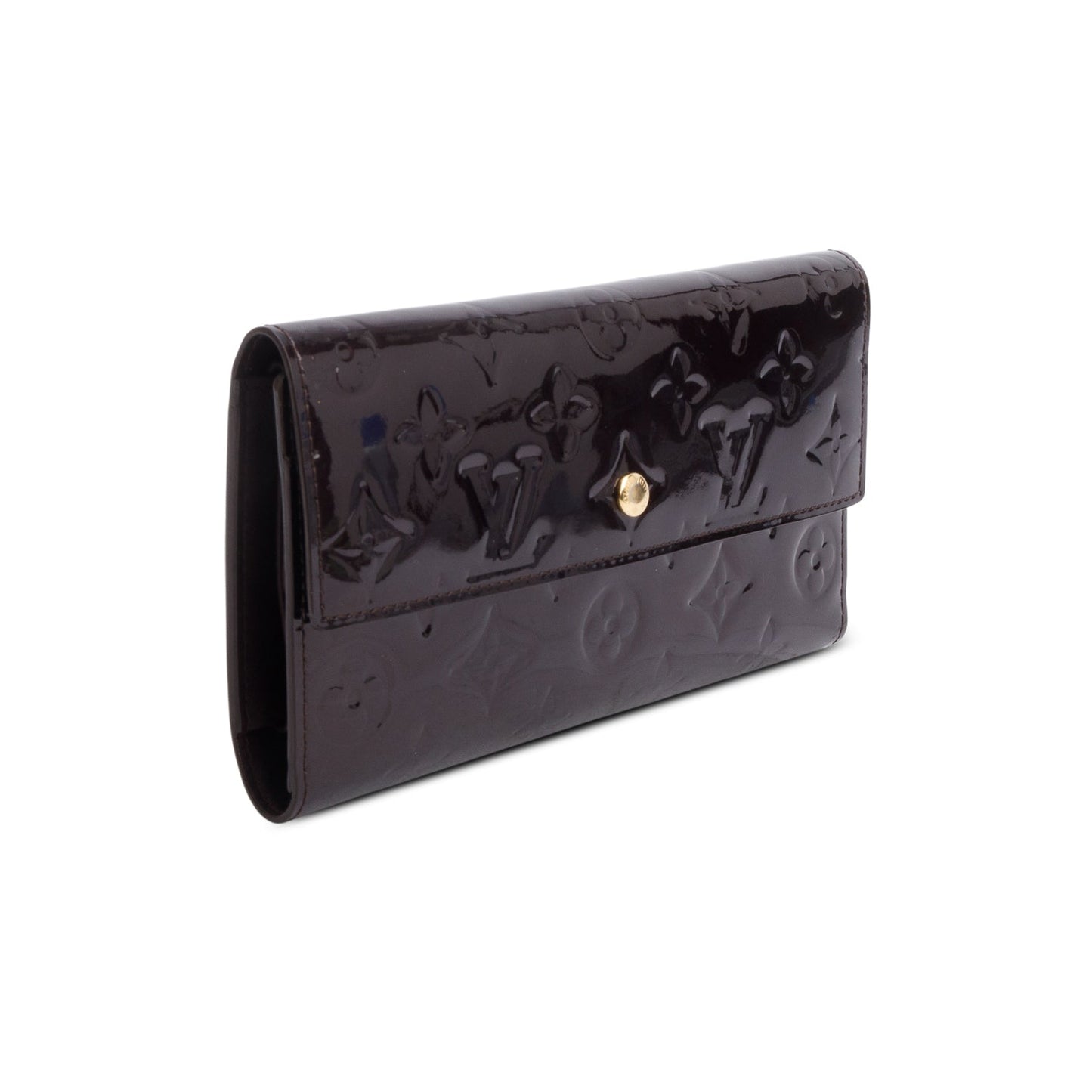 Louis Vuitton Burgundy Monogram Vernis Sarah Wallet