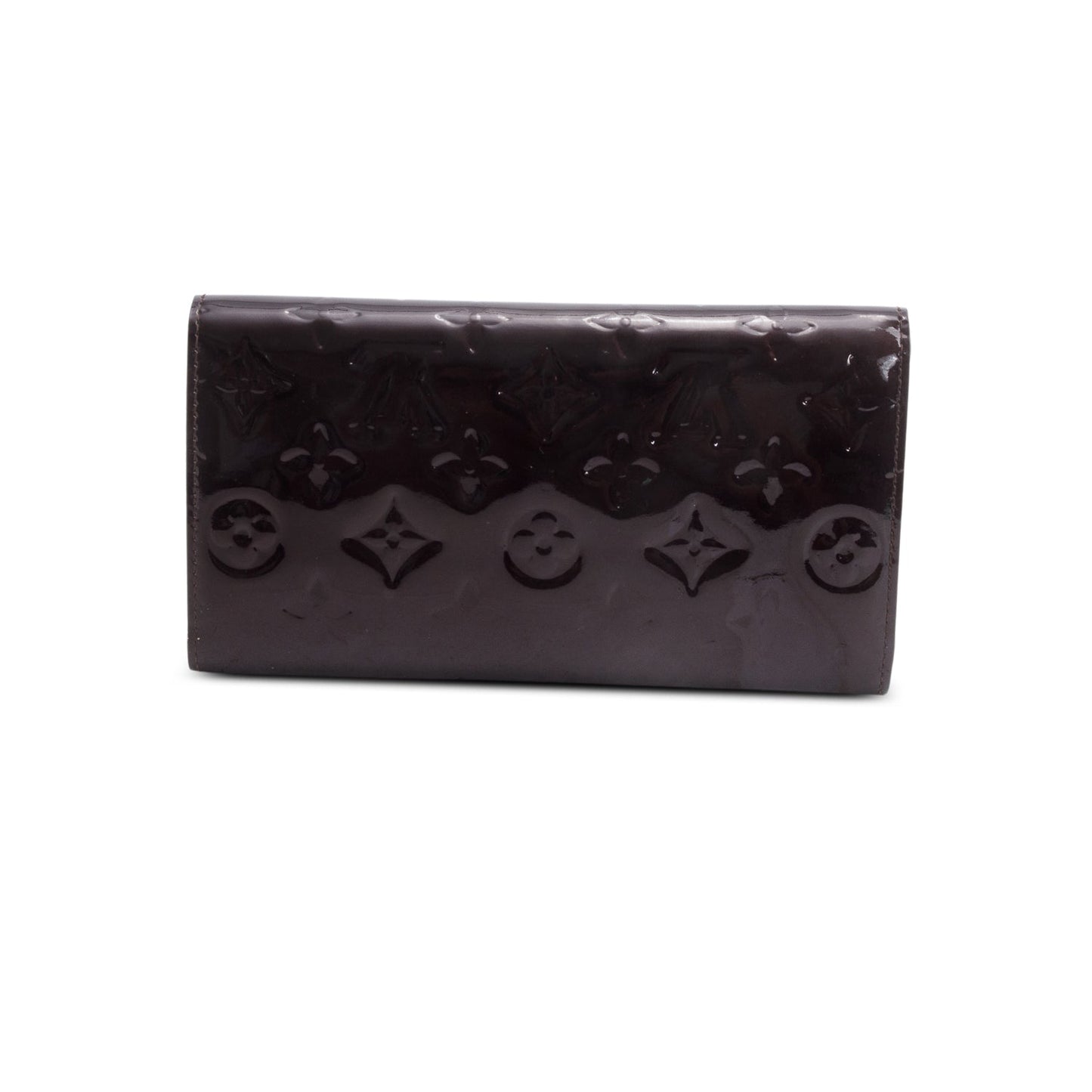 Louis Vuitton Burgundy Monogram Vernis Sarah Wallet