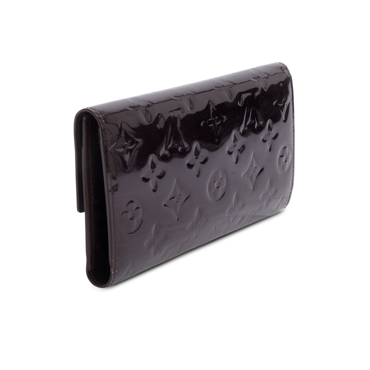 Louis Vuitton Burgundy Monogram Vernis Sarah Wallet