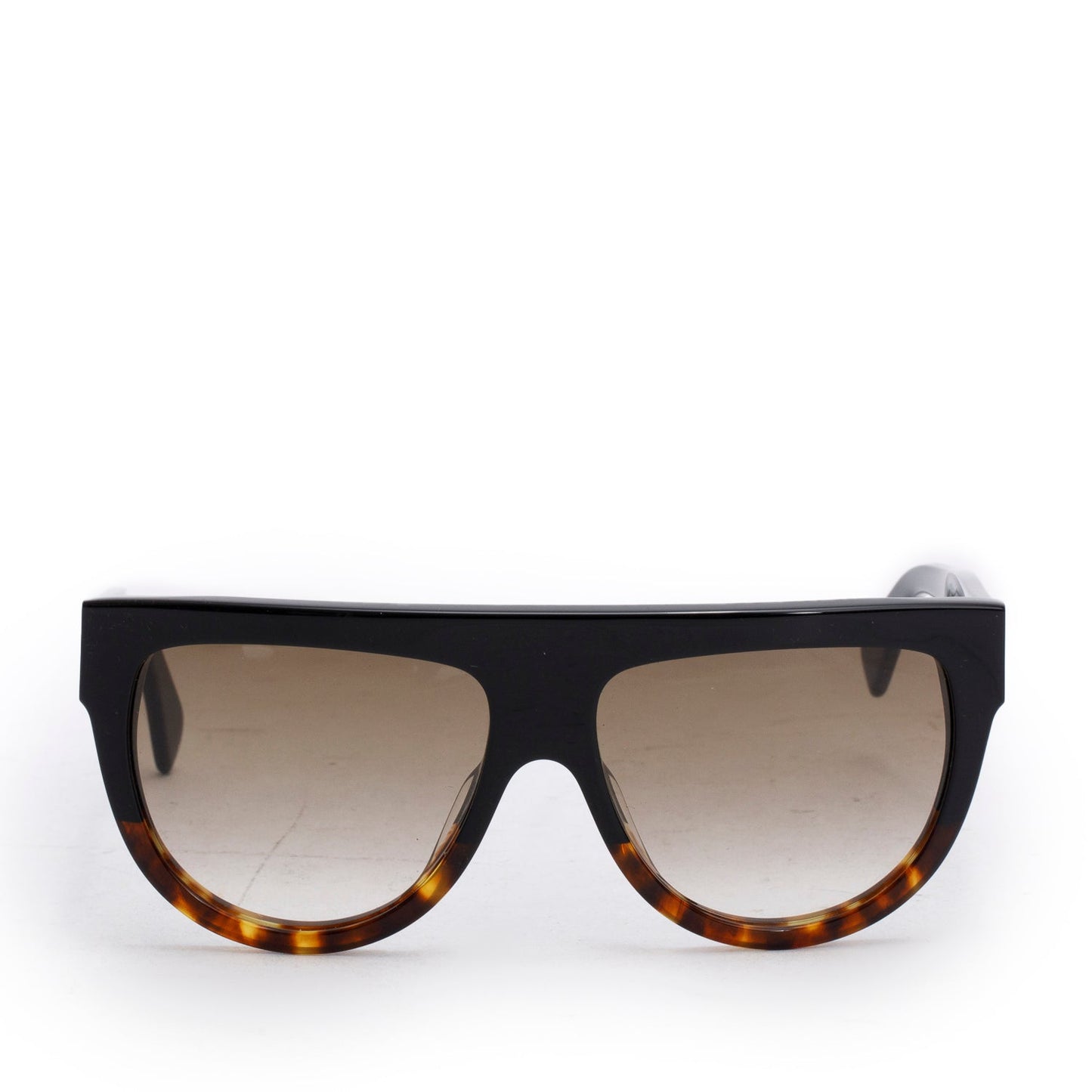 Celine CL 41026/S Black/Havana Acetate Shadow Sunglasses