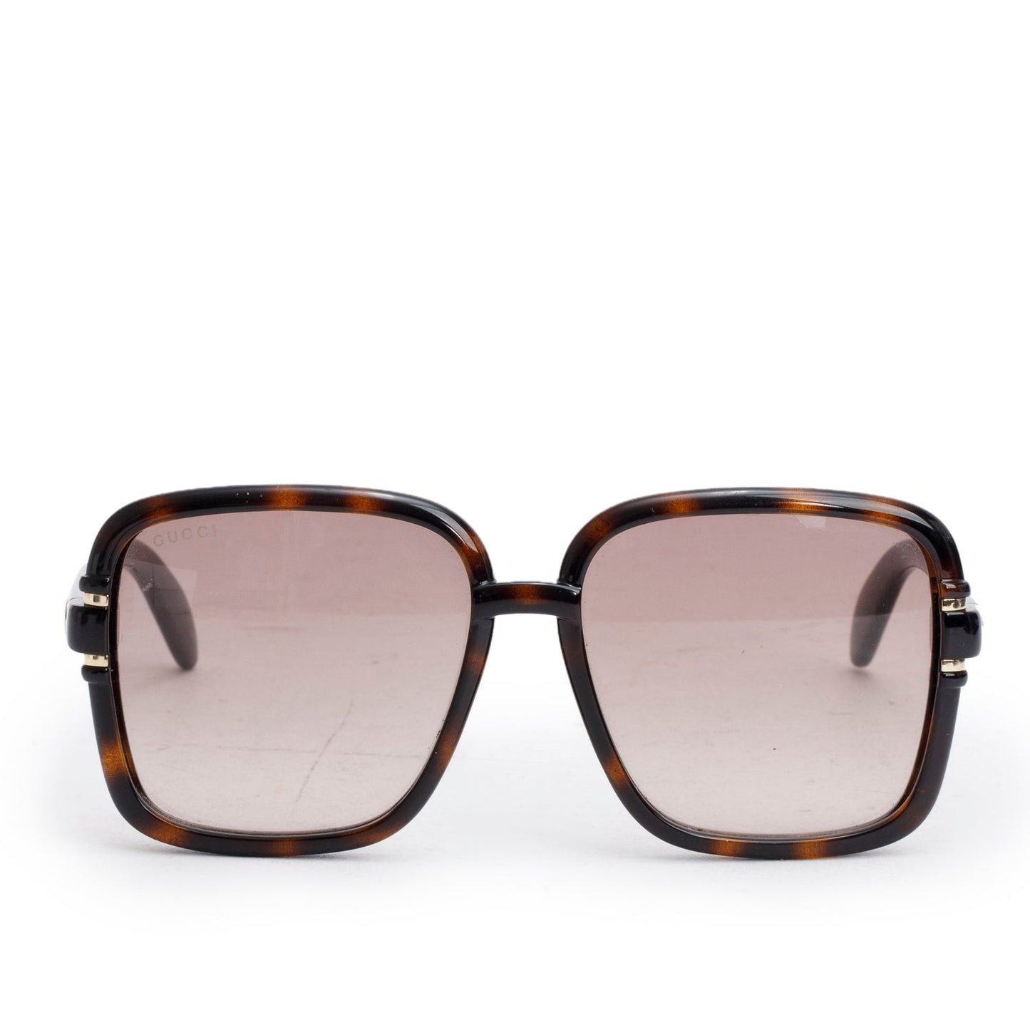 Gucci GG1066S Brown Havana Interlocking GG Butterfly Sunglasses
