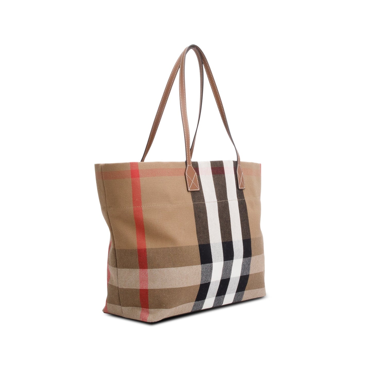 Burberry Brown Giant Check Canvas London Tote
