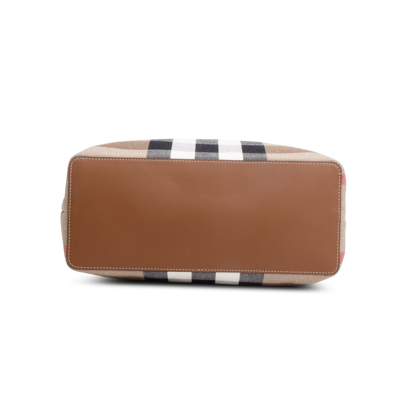 Burberry Brown Giant Check Canvas London Tote