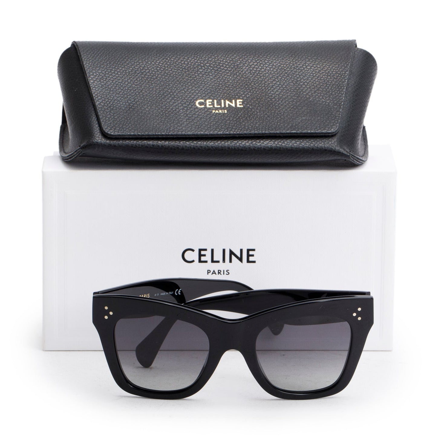 Celine CL4004IN Black Acetate Cat Eye Sunglasses