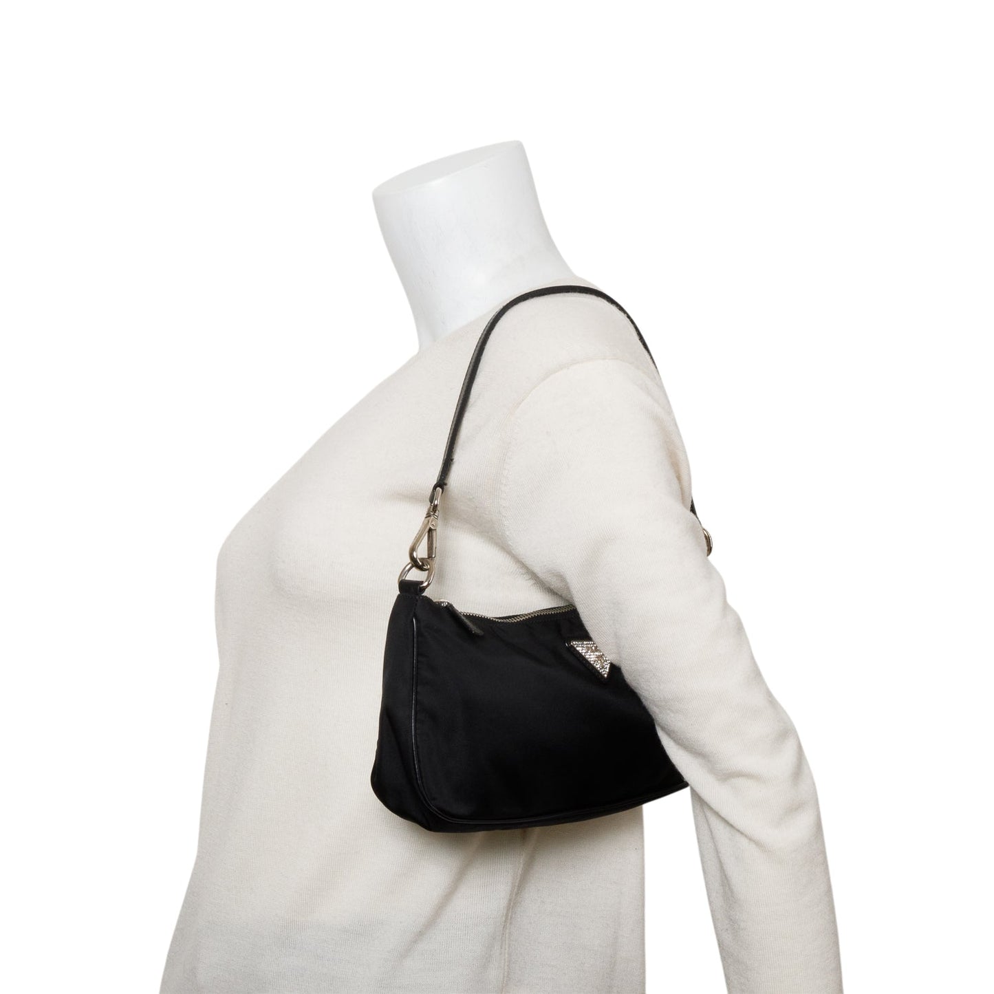 Prada Black Tessuto Nylon Pochette