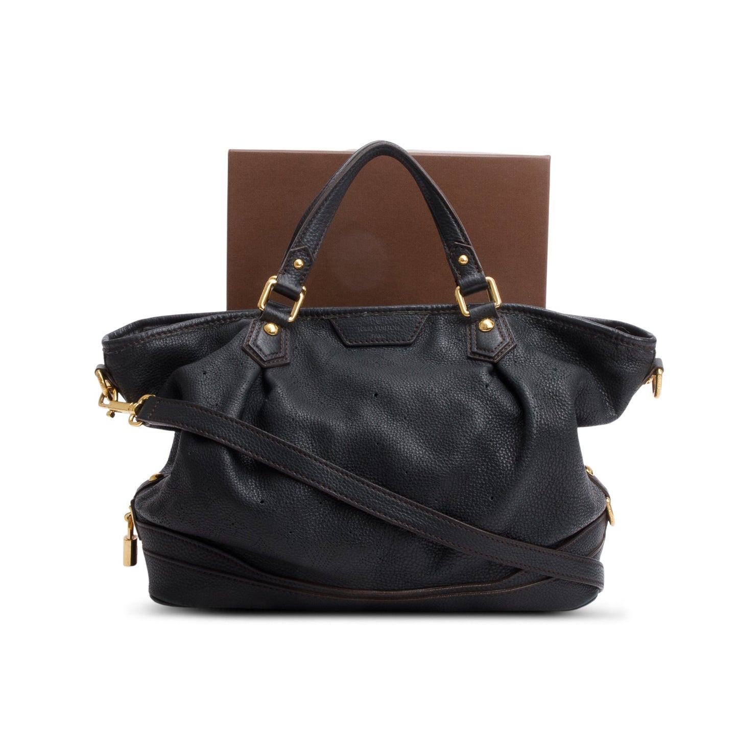 Louis Vuitton Black Leather Mahina Stella PM