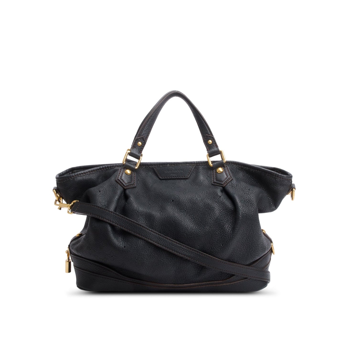 Louis Vuitton Black Leather Mahina Stella PM