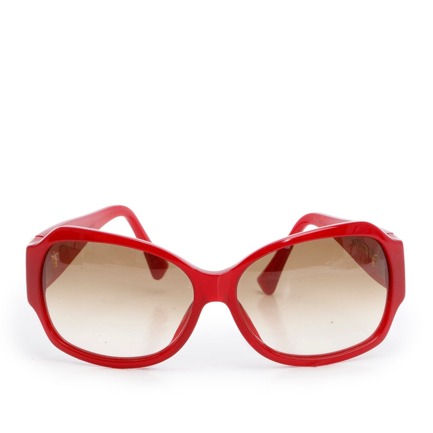 Louis Vuitton Z0133E Red Acetate Crystal Ursula Square Sunglasses