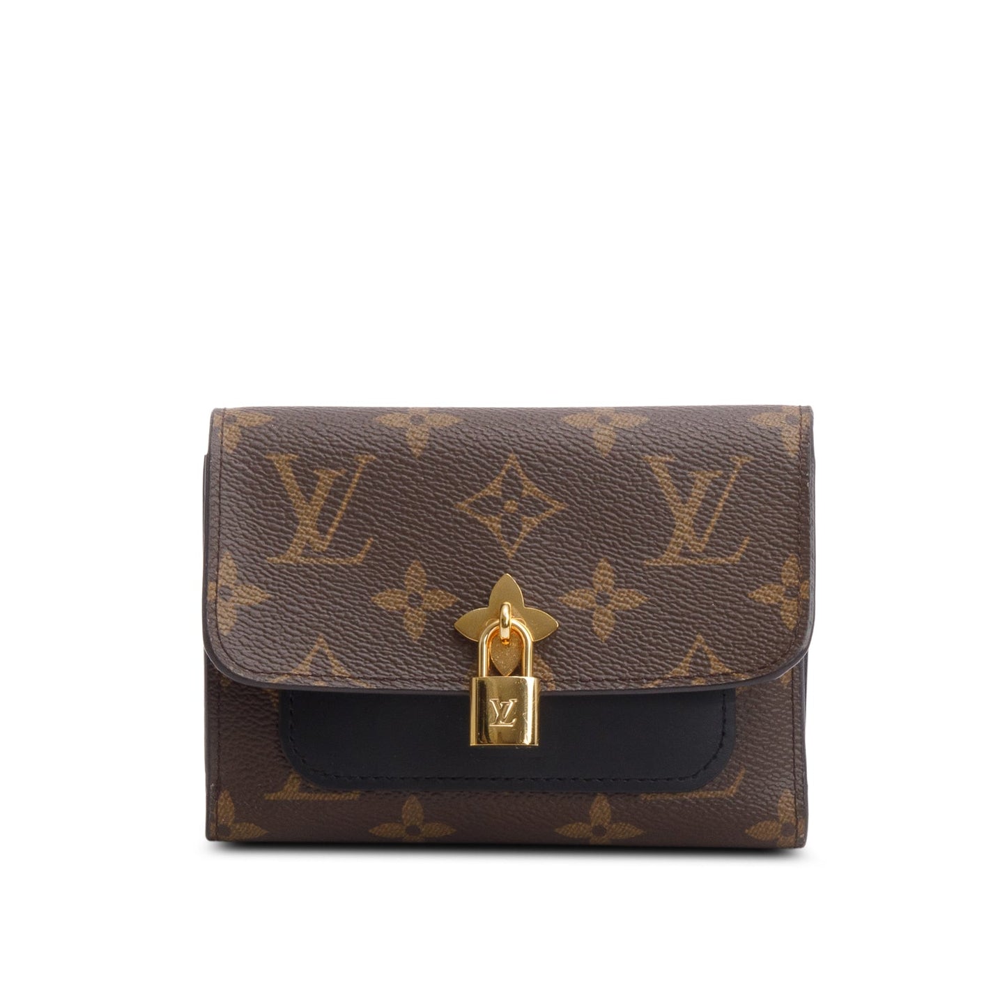 Louis Vuitton Monogram Flower Lock Compact Wallet