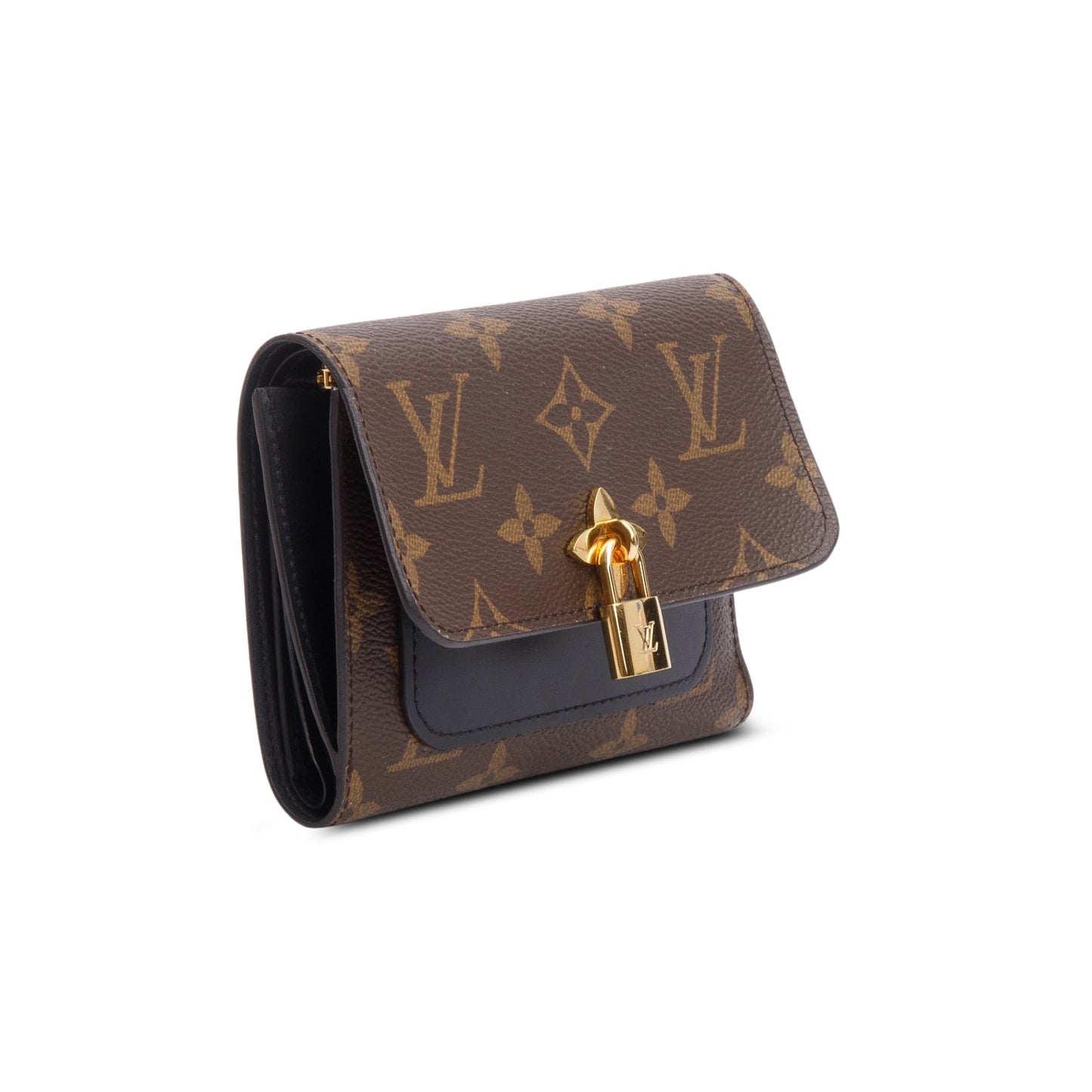 Louis Vuitton Monogram Flower Lock Compact Wallet