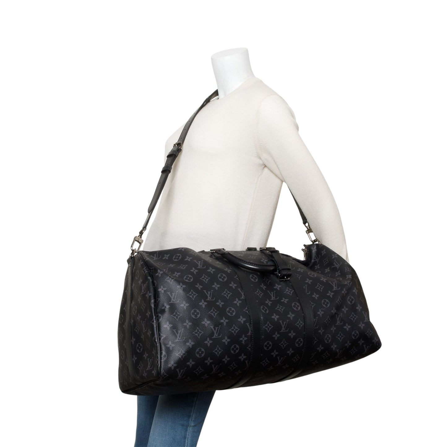 Louis Vuitton 2022 Monogram Eclipse Keepall Bandouliere 55