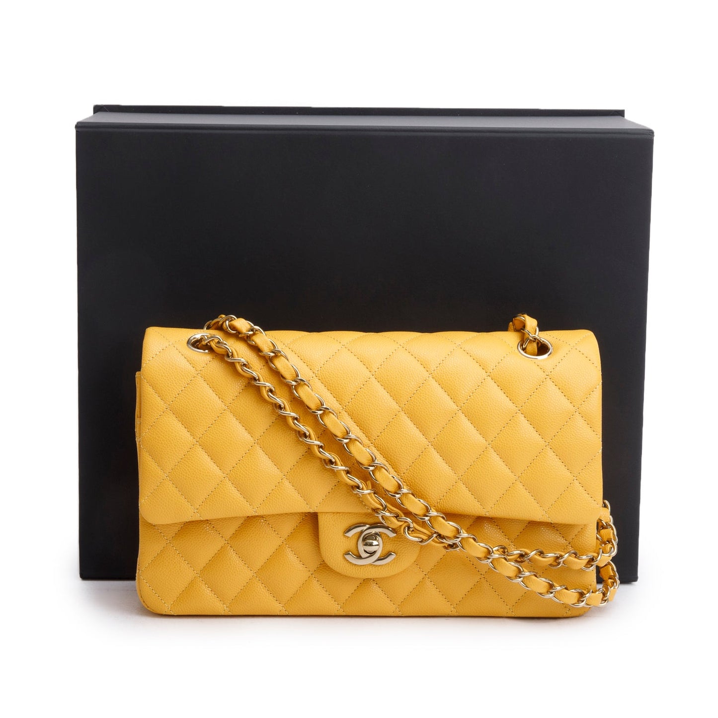 Chanel 2023 Quilted Caviar Leather Classic Medium Double Flap Bag