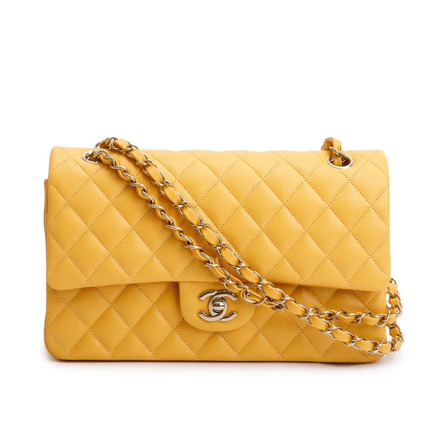 Chanel 2023 Quilted Caviar Leather Classic Medium Double Flap Bag