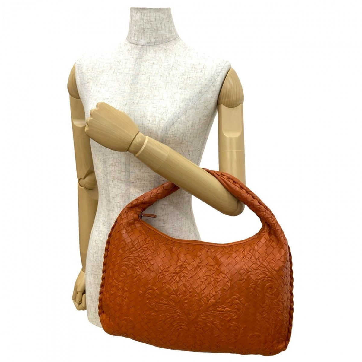 BOTTEGAVENETA Handbag leather Orange Hobo