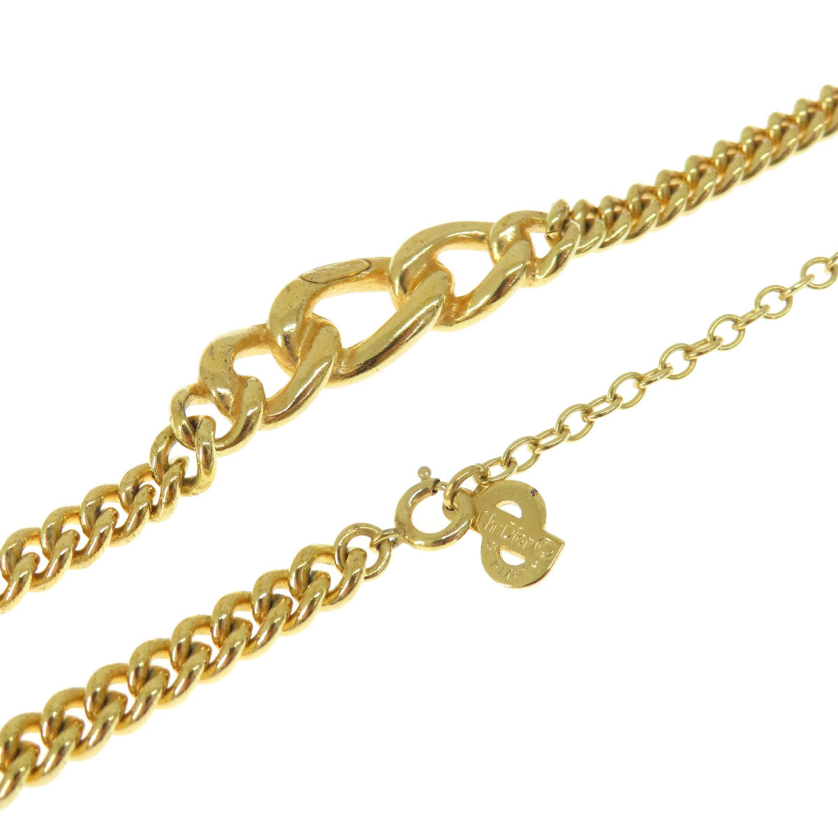 Christian Dior Necklace metallic gold Rhinestone Women