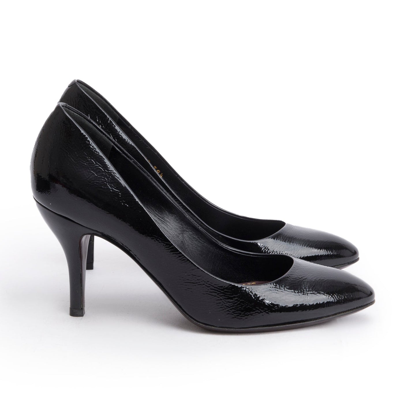 Gucci Black Vernis Naplack Leather Pumps