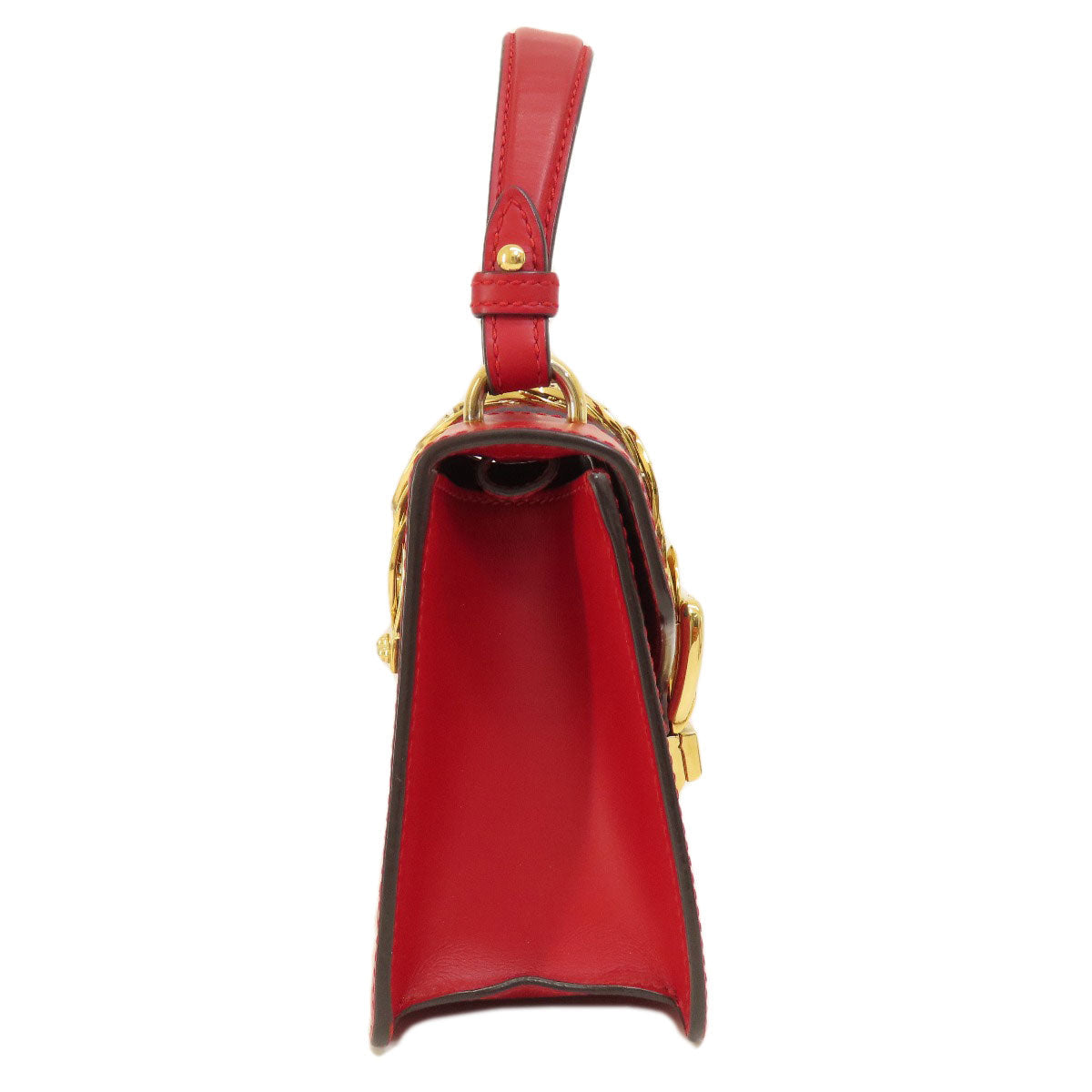 GUCCI Handbag 4720270 Calfskin Red Sylvie 2WAY
