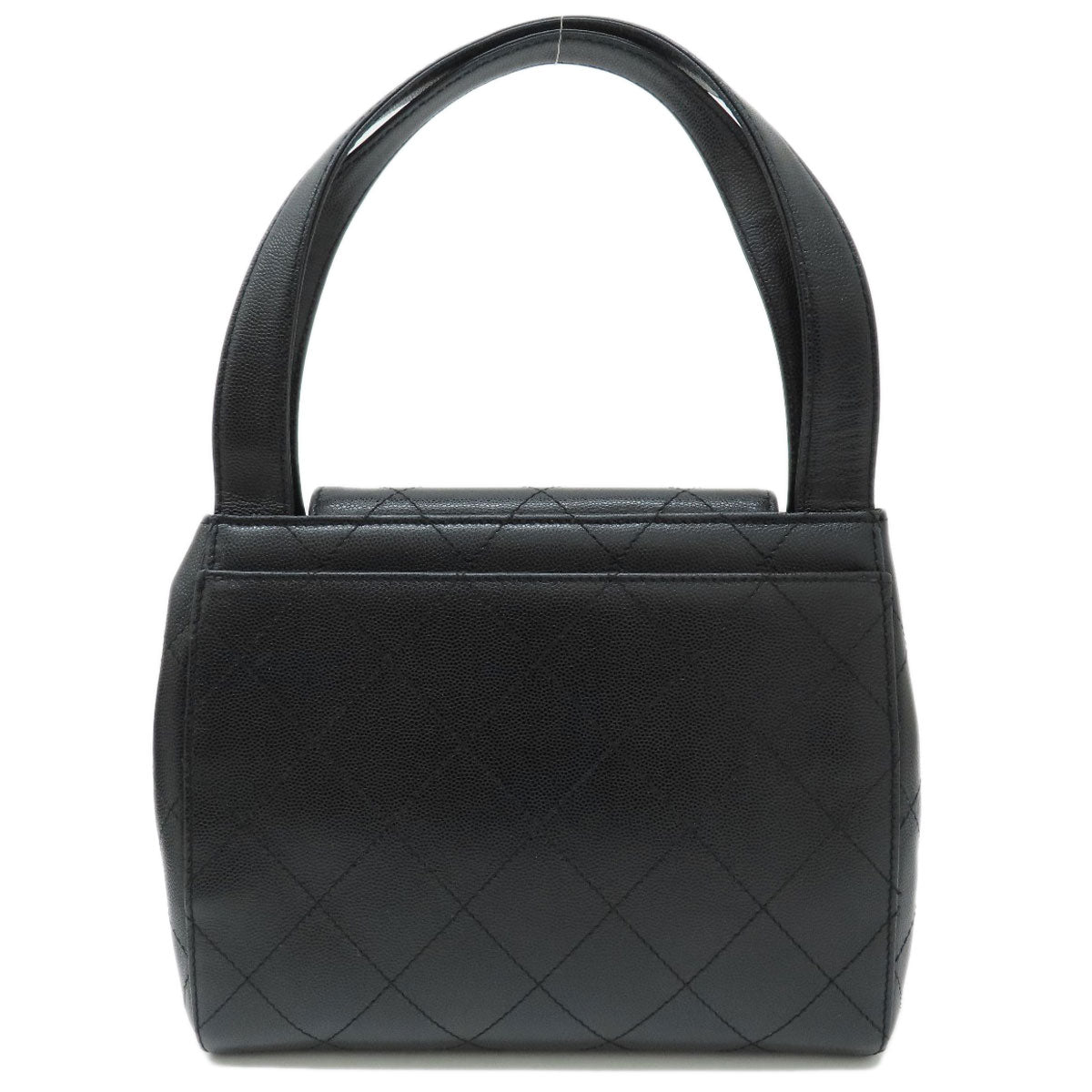 CHANEL Handbag Grained Calfskin Skin black COCO Mark