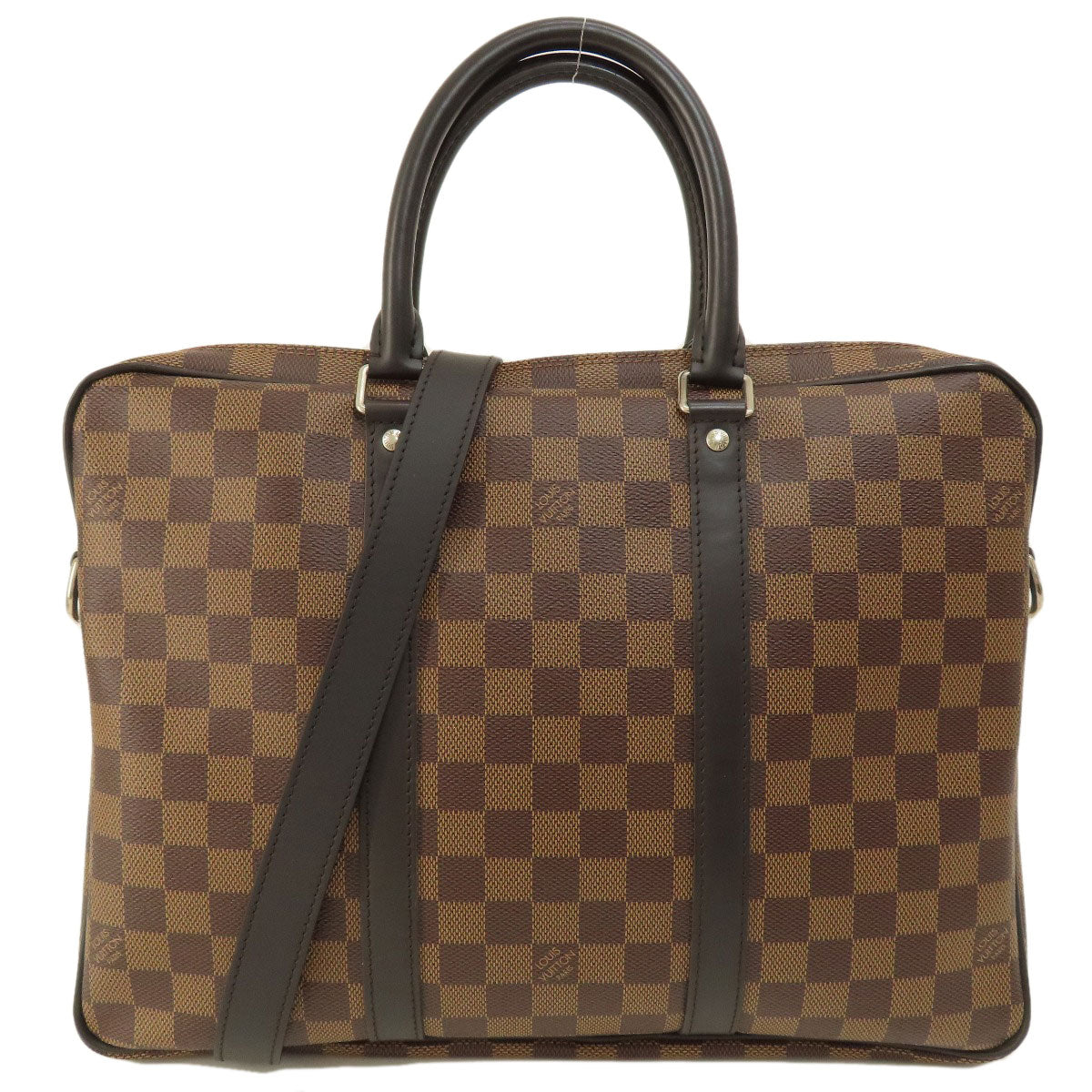 LOUIS VUITTON Business bag N41466 Damier canvas Brown Porto Document Voyage PM Damier Ebene