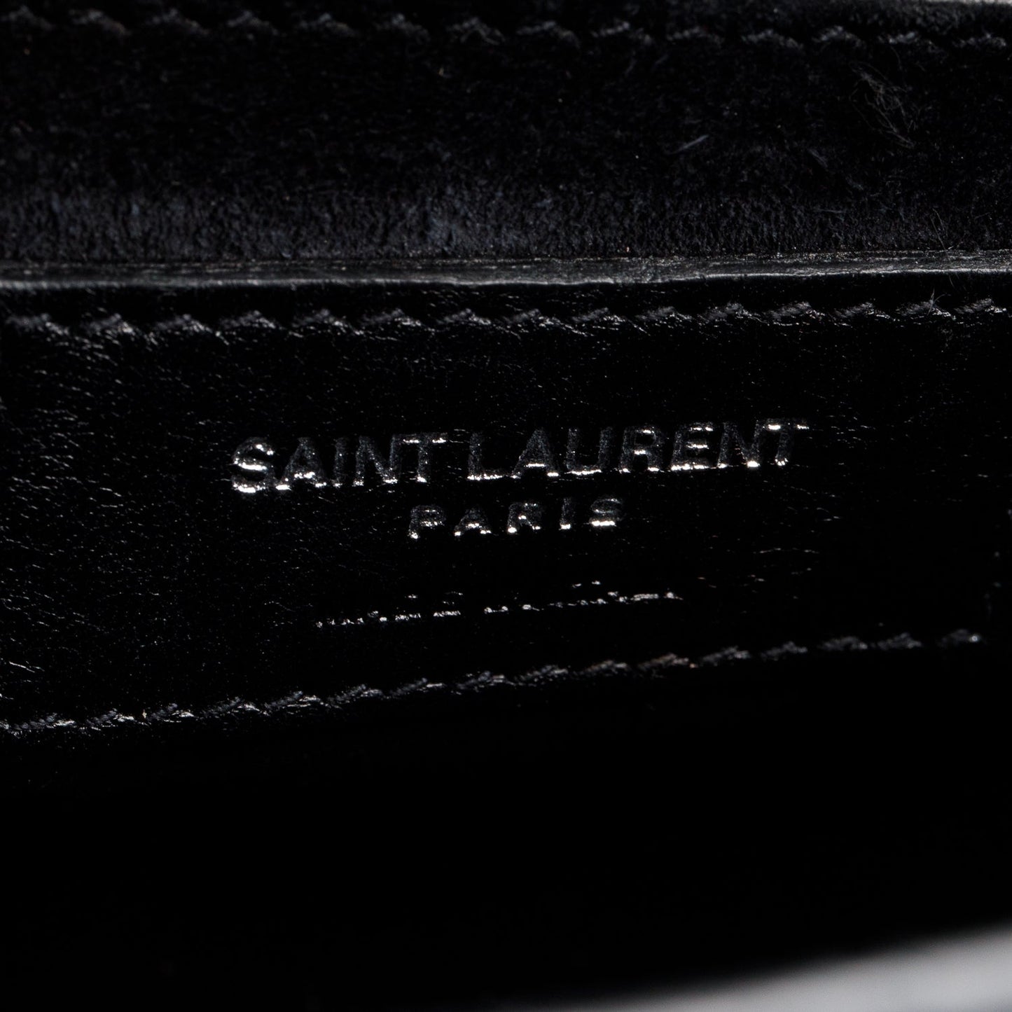 Saint Laurent Black Croc Embossed Calfskin Medium Sunset Bag