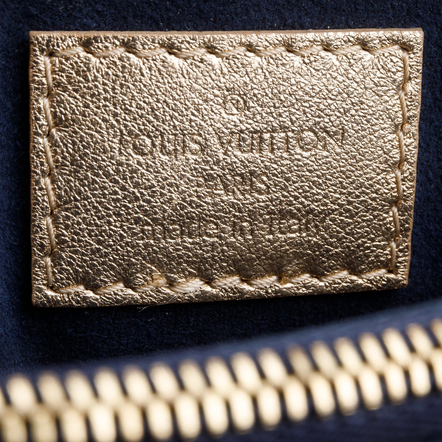 Louis Vuitton 2021 Gold Monogram Embossed Lambskin Leather Coussin PM