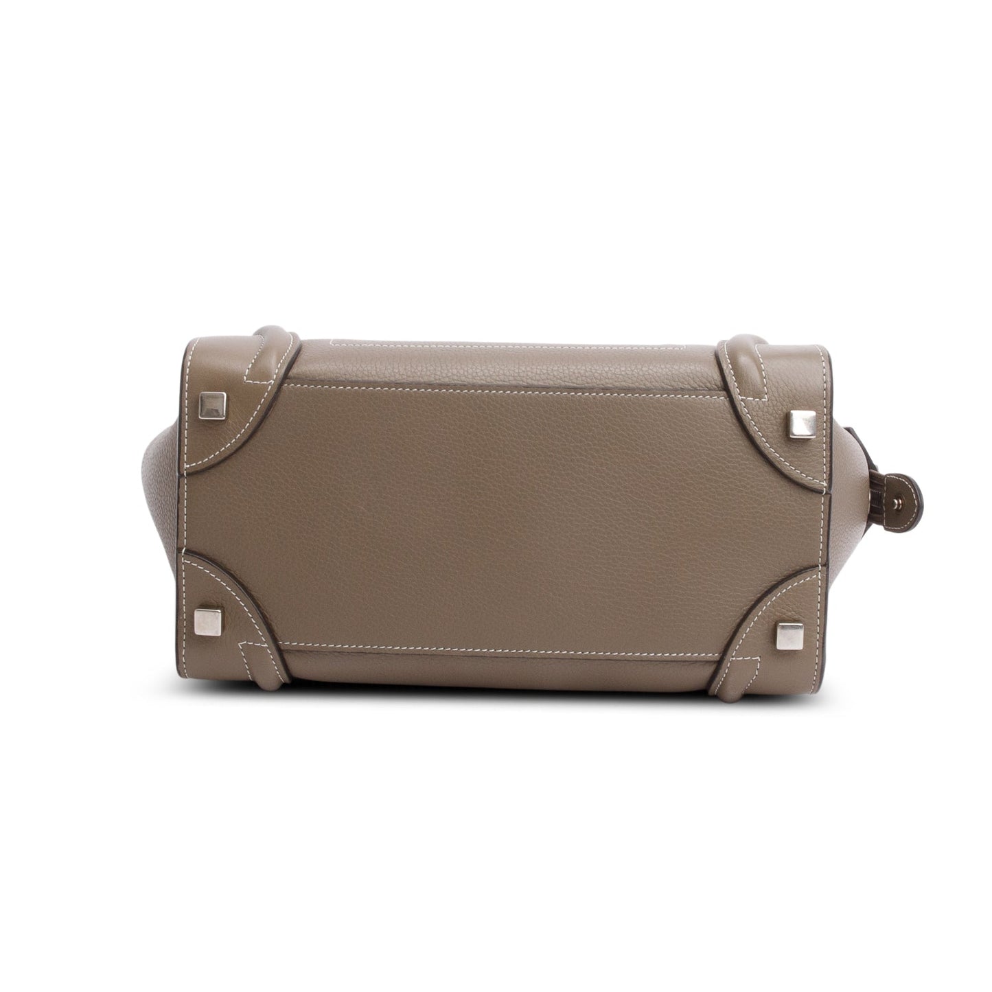 Celine Taupe Calfskin Micro Luggage Tote