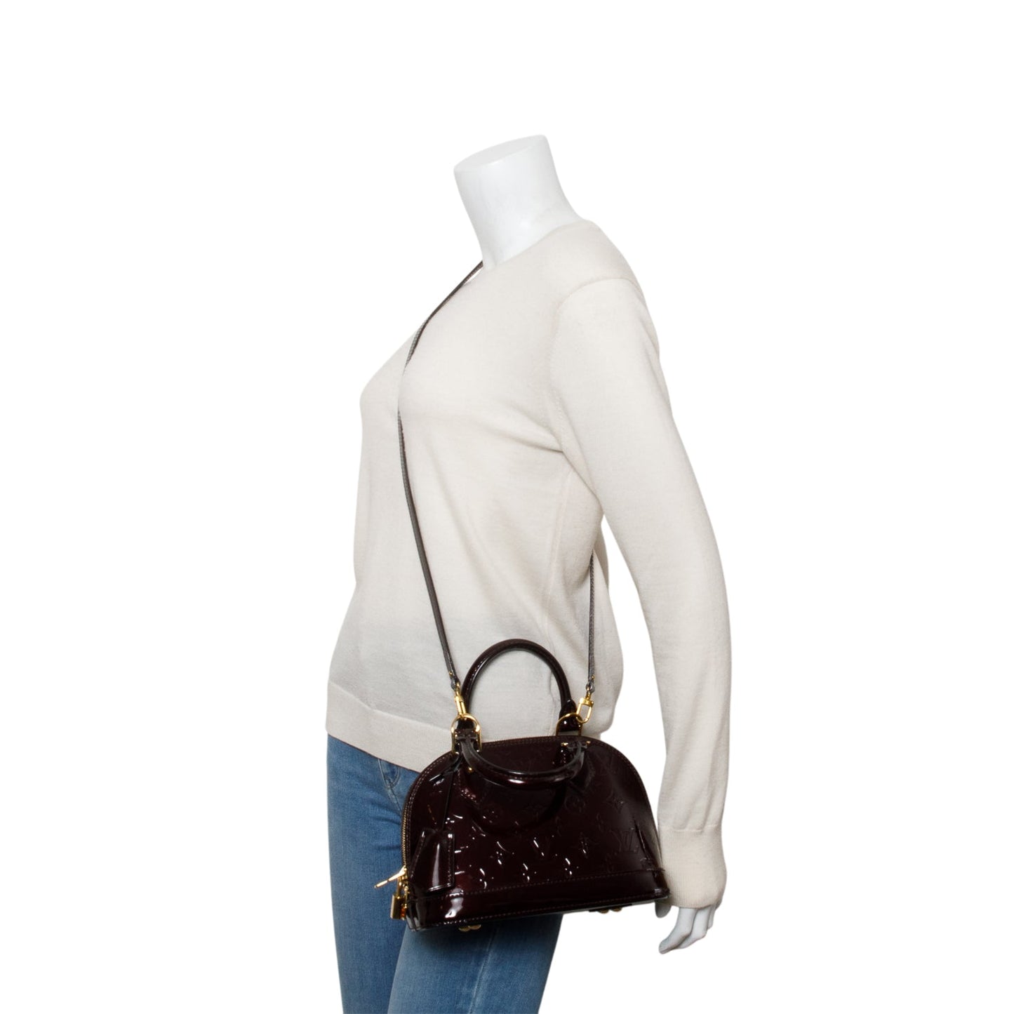 Louis Vuitton Amarante Monogram Vernis Leather Alma BB