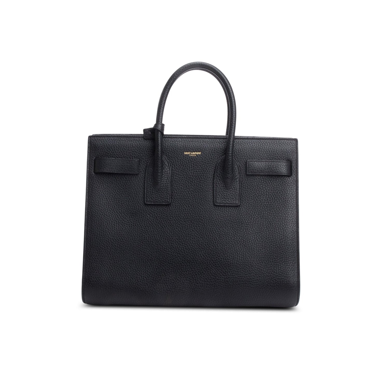 Saint Laurent Black Grained Leather Small Sac de Jour